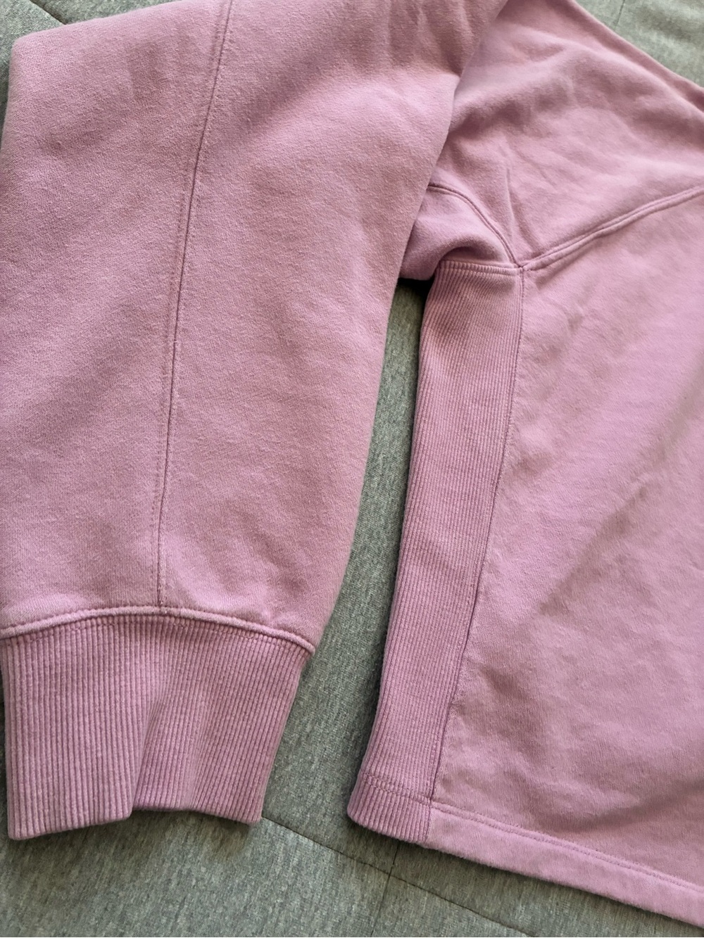 Express Purple Cropped Quarter Zip Pullover Sweatshirt - Picture 4 of 4